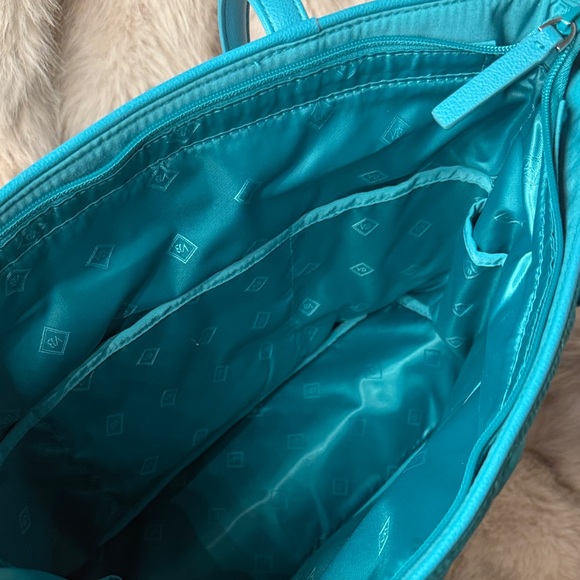 Vera Bradley Quilted Turquoise Tote Bag - Picture 8 of 9